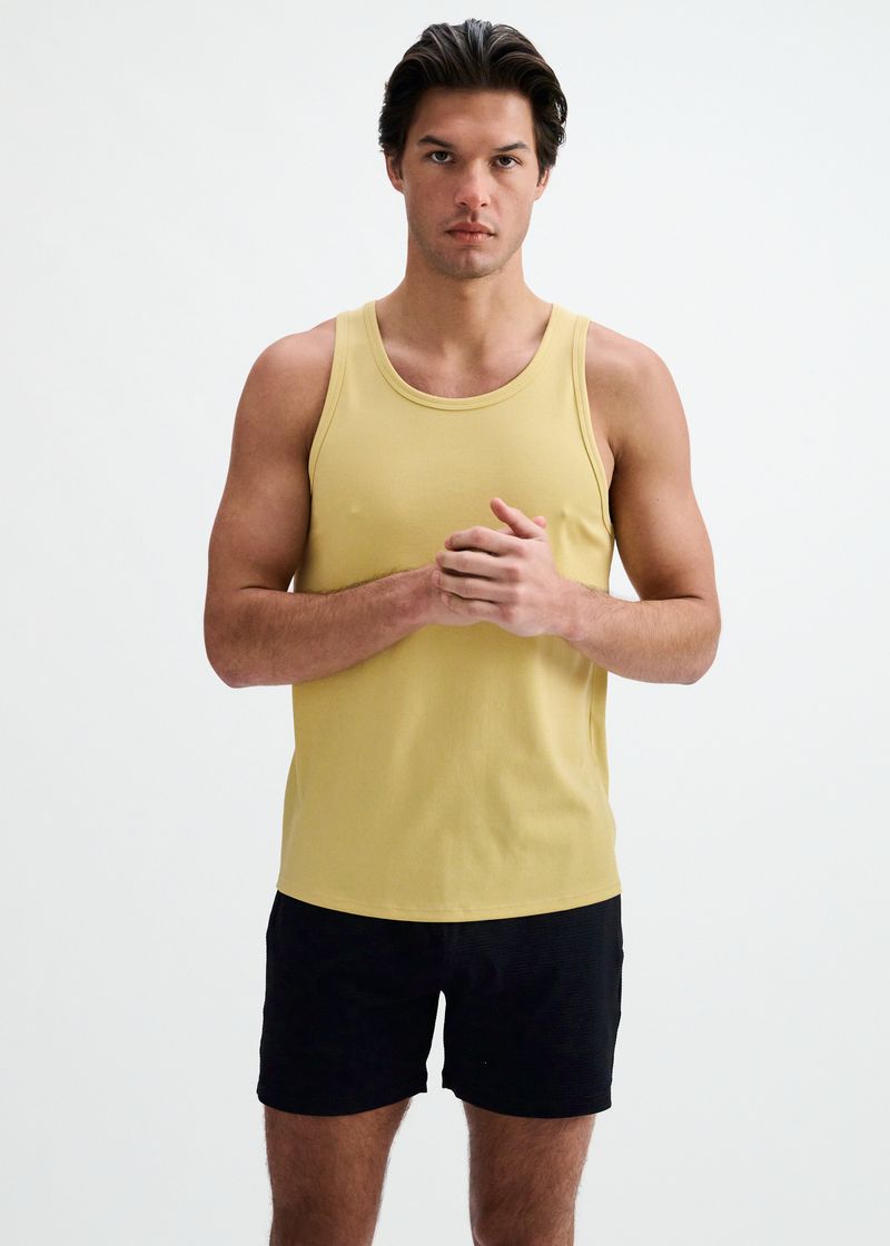 WHEAT RIB STRETCH MODAL TANK STA-16004-04