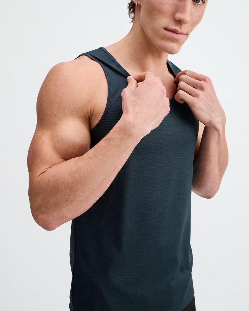 MARINER TEXTURED STRETCH MESH PERFORMANCE TANK ST-293