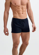 NAVY 3.5" INSEAM STRETCH SHORTS W/ SIDE PIPING STA-10514