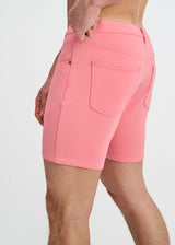 CREPE PINK 5" INSEAM SOLID STRETCH KNIT JEANS SHORT ST-1932