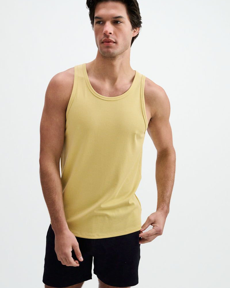 WHEAT RIB STRETCH MODAL TANK STA-16004-04