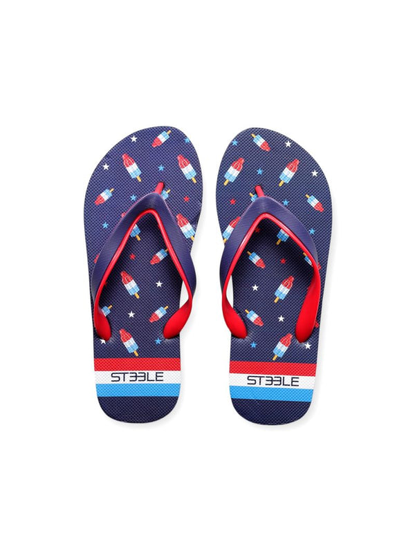 NAVY/RED ROCKET POPS PRINTED FLIP FLOP