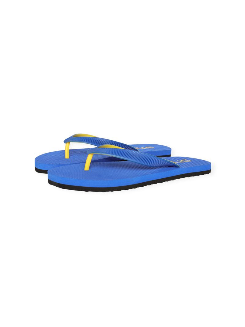 ROYAL BLUE/YELLOW CLASSIC LOGO SOLID FLIP FLOP