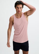 MAUVE RIB STRETCH MODAL TANK STA-16004-03