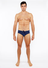 NAVY PINSTRIPE SWIM BRIEF ST-8015-29