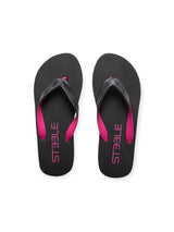 BLACK/FUCHSIA CLASSIC LOGO SOLID FLIP FLOP