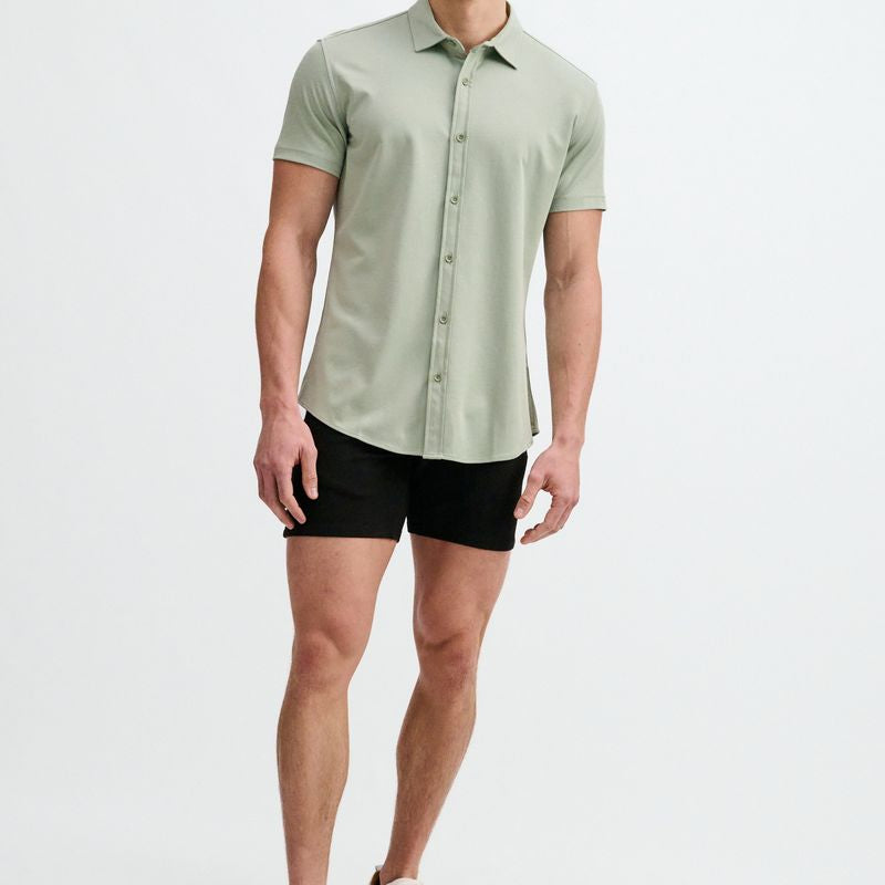 LAUREL SOLID STRETCH JERSEY KNIT SHORT SLEEVE SHIRT ST-963-05