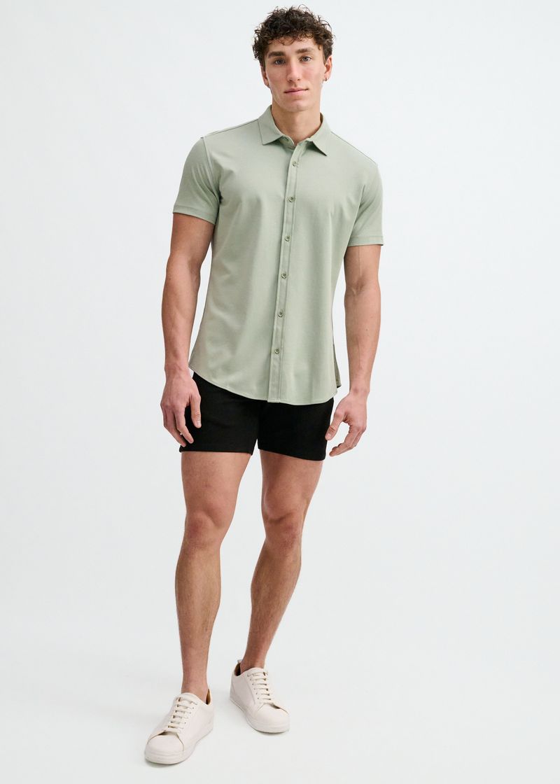 LAUREL SOLID STRETCH JERSEY KNIT SHORT SLEEVE SHIRT ST-963-05