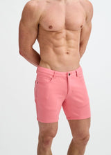 CREPE PINK 5" INSEAM SOLID STRETCH KNIT JEANS SHORT ST-1932