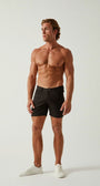 BLACK 5" INSEAM STRETCH KNIT JEANS SHORTS ST-1932