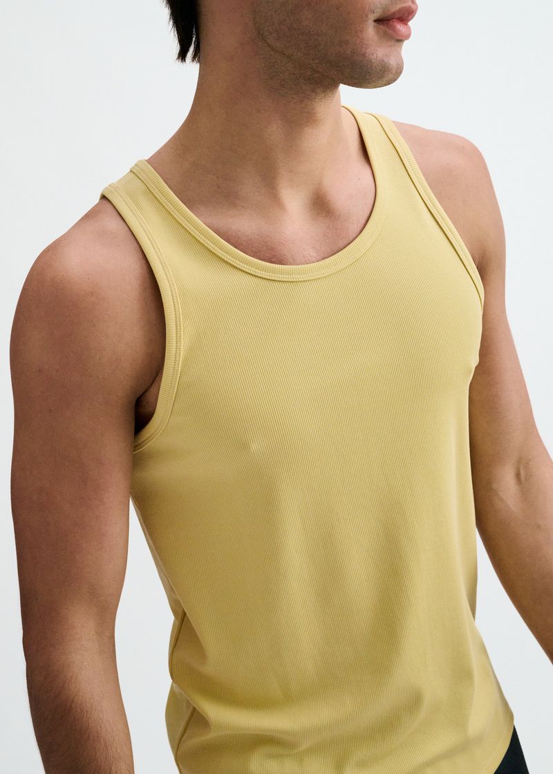 WHEAT RIB STRETCH MODAL TANK STA-16004-04