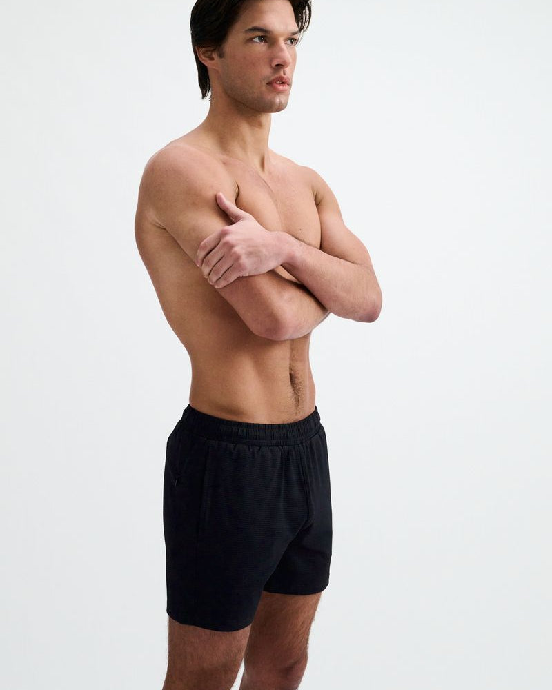 MIDNIGHT TEXTURED MESH STRETCH PERFORMANCE SHORTS ST-1466-100