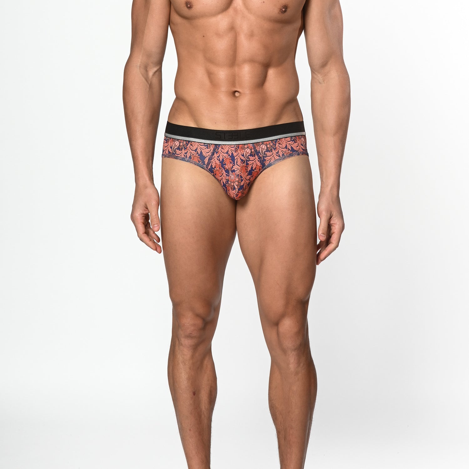 SIENNA/NAVY PAISLEY RECYCLED POLYESTER/ELASTANE LOW RISE BRIEF ST-20004