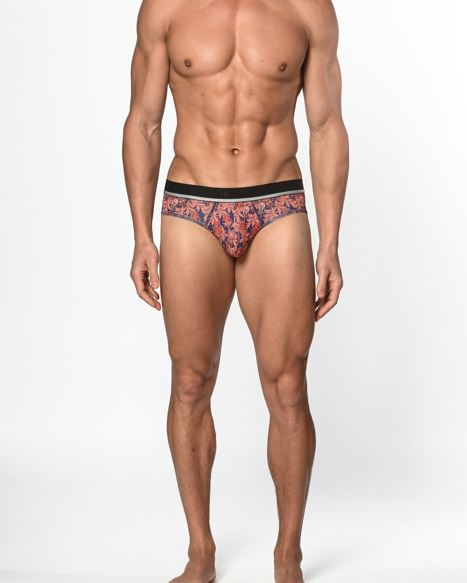 SIENNA/NAVY PAISLEY RECYCLED POLYESTER/ELASTANE LOW RISE BRIEF ST-20004