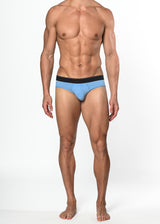 ATLANTIC BLUE COTTON/ELASTANE LOW RISE BRIEF