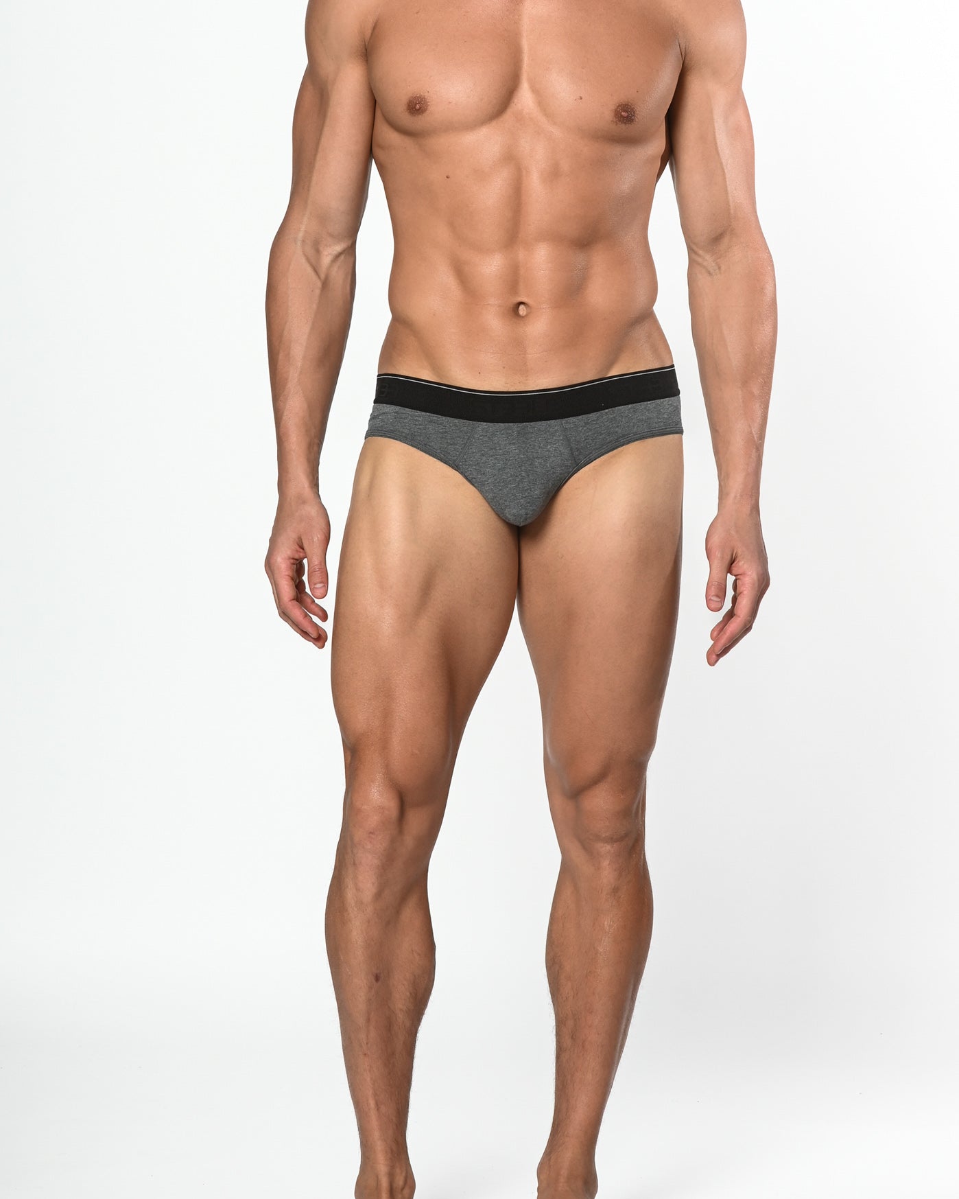 HEATHER GREY COTTON/ELASTANE LOW RISE BRIEF ST-10000