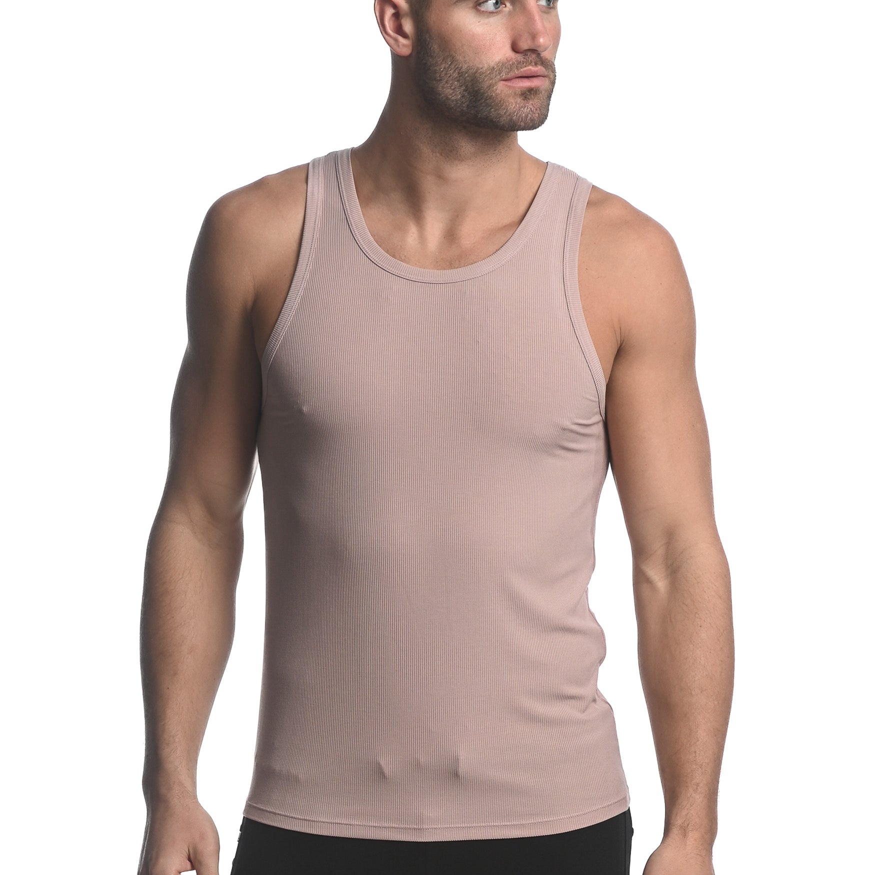 MAUVE RIB MODAL TANK ST-16004