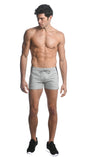 SILVER ASH ALPHA 3.5" INSEAM STRETCH GYM SHORTS W/ HEAT WELD ZIPPERS ST-10506