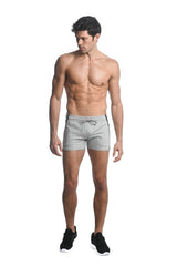 SILVER ASH ALPHA 3.5" INSEAM STRETCH GYM SHORTS W/ HEAT WELD ZIPPERS ST-10506