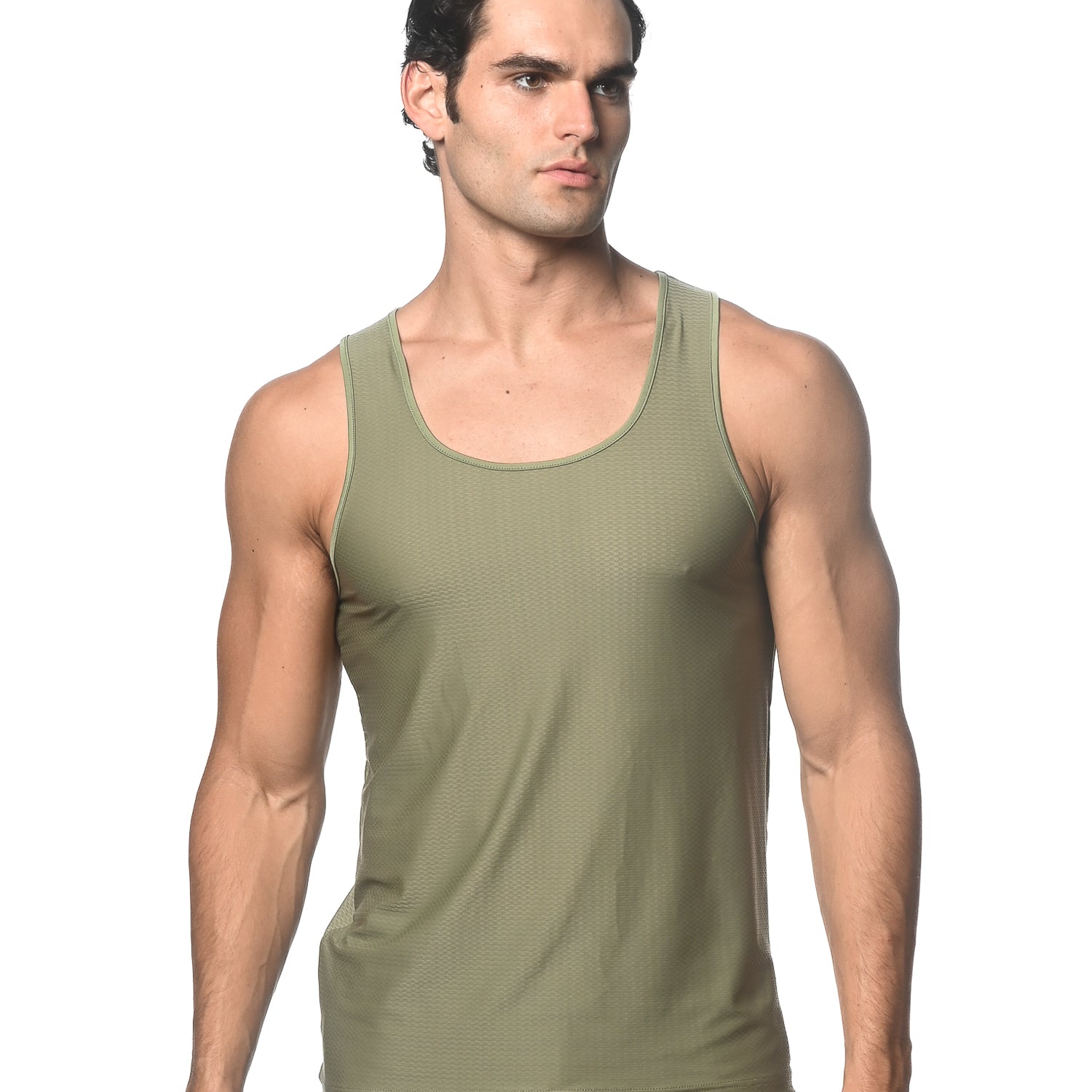 PALM TEXTURED MESH PERFORMANCE TANK TOP ST-282