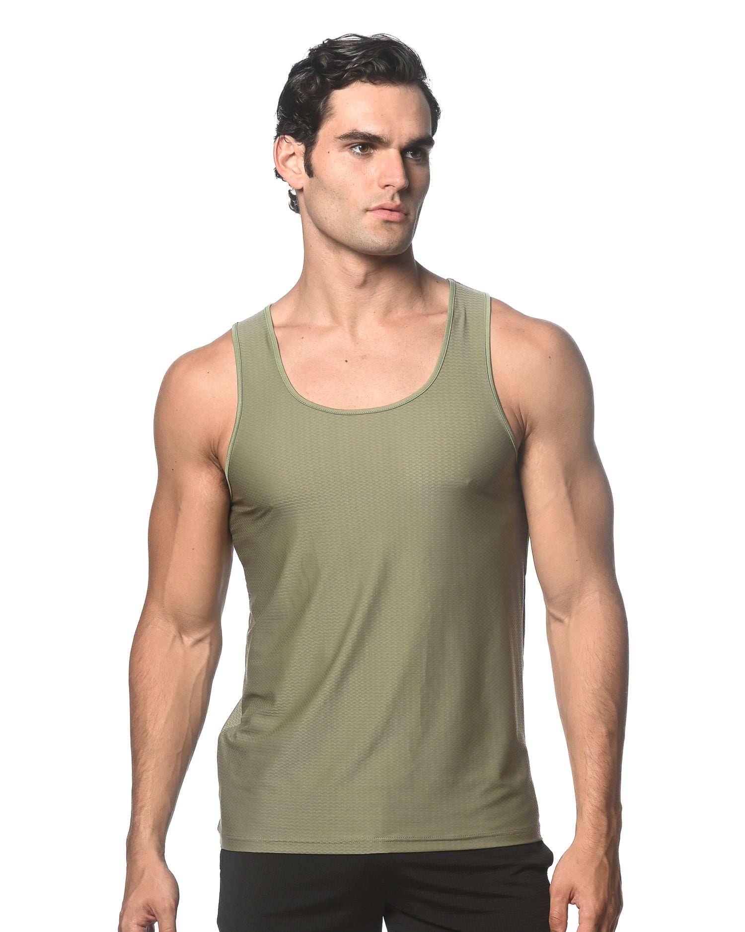 PALM TEXTURED MESH PERFORMANCE TANK TOP ST-282