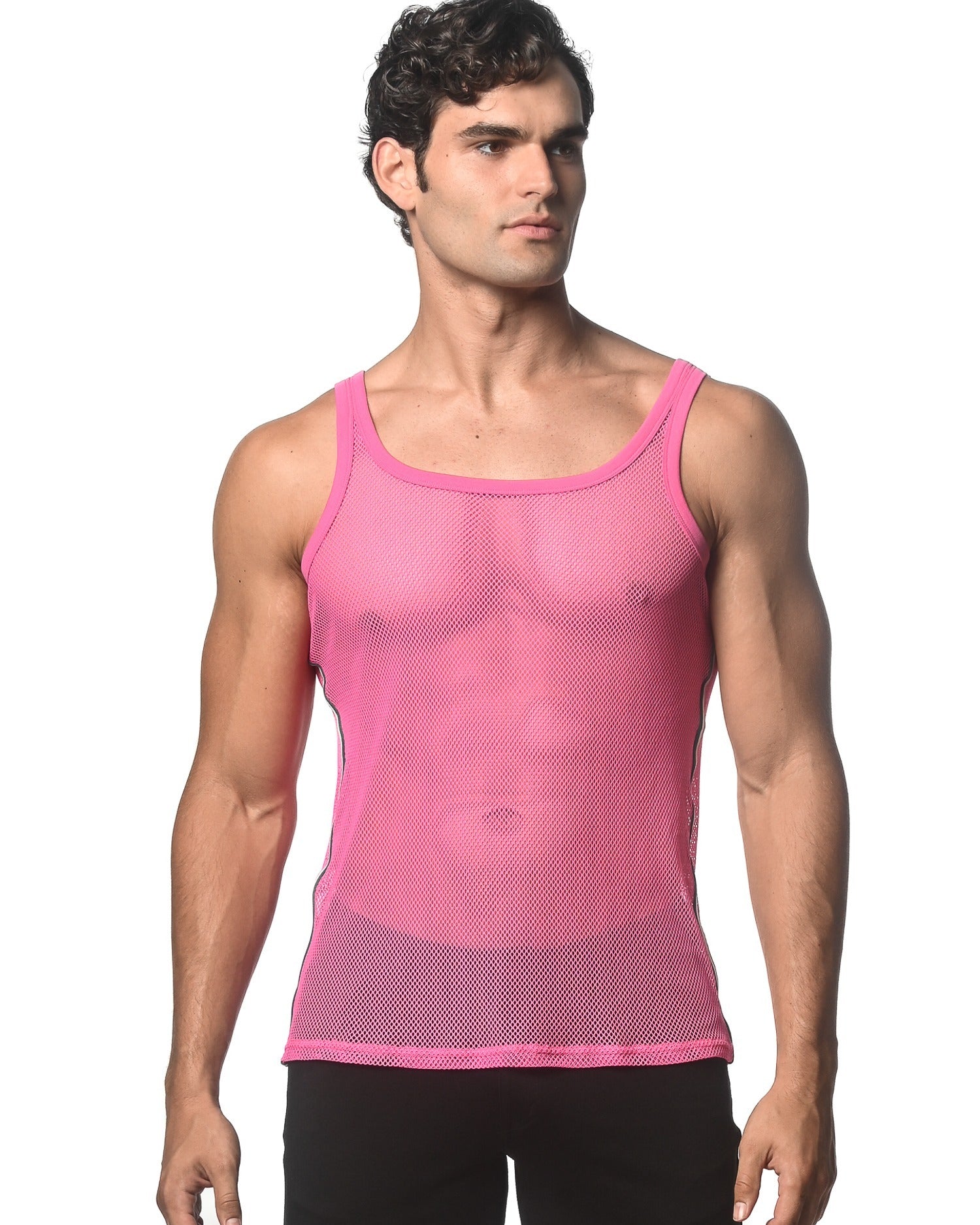 FLAMINGO STRETCH MESH TANK WITH SIDE TAPE ST-11120