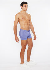 ROYAL ALLOY 3"INSEAM TWO-TONE MELANGE STRETCH KNIT JEANS SHORT ST-1975-14