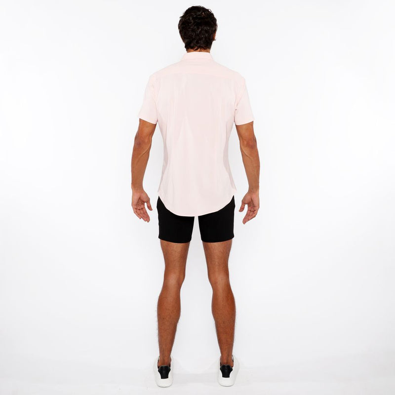 SILK PETAL SOLID STRETCH JERSEY KNIT SHORT SLEEVE SHIRT ST-963-03