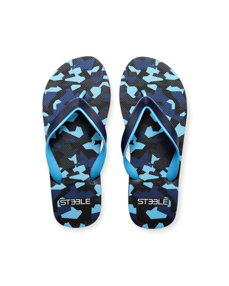 TEAL/OCEAN PUZZLE PRINTED FLIP FLOP