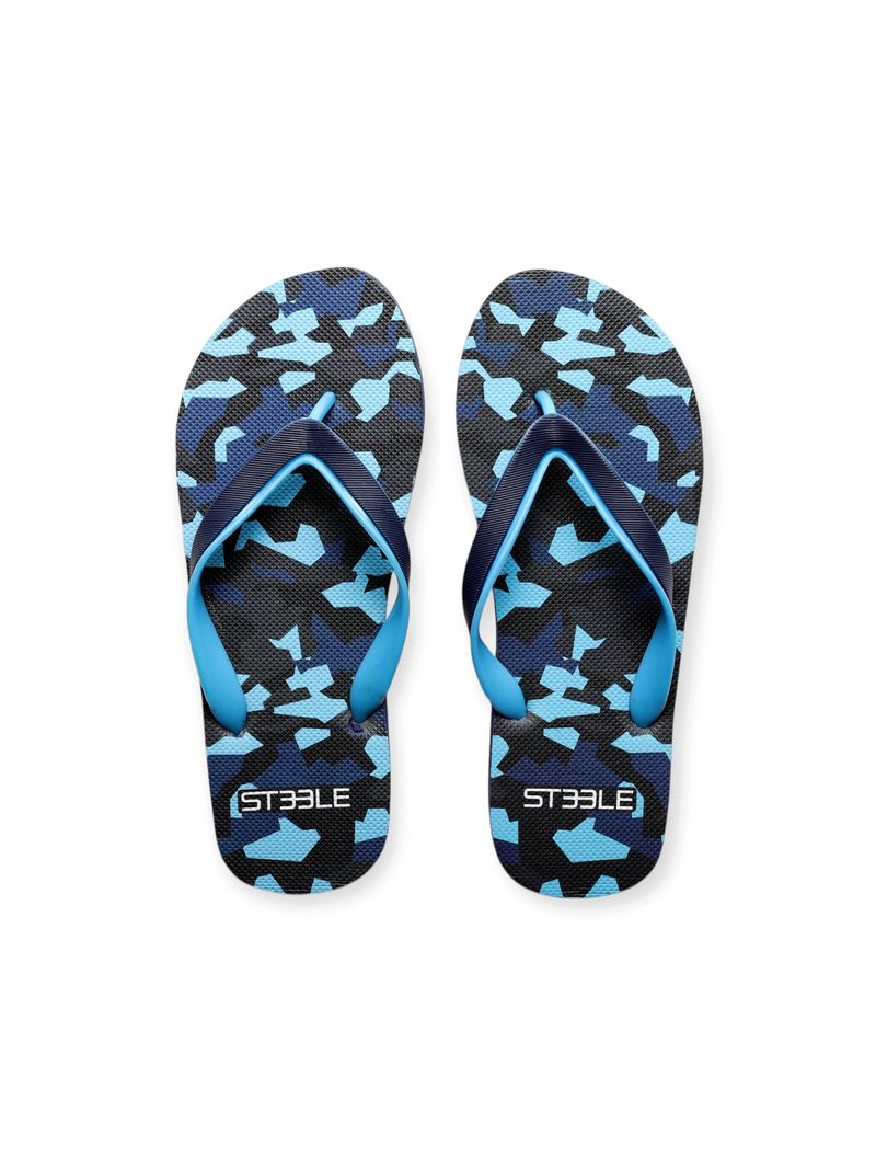 TEAL/OCEAN PUZZLE PRINTED FLIP FLOP