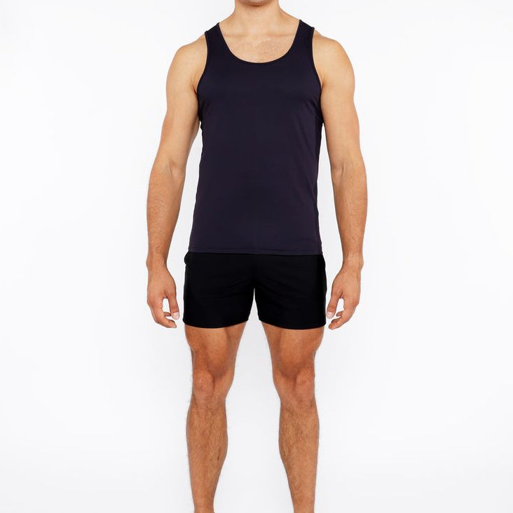 PEACOAT TEXTURED STRETCH MESH PERFORMANCE TANK TOP ST-288