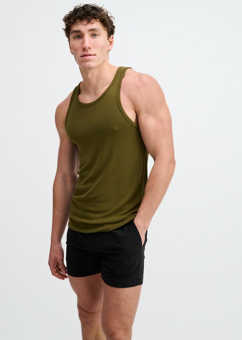 JUNGLE RIB STRETCH MODAL TANK STA-16004-03