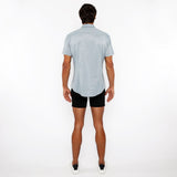 MARINER GREEN SOLID STRETCH JERSEY KNIT SHORT SLEEVE SHIRT W/CONTRAST PLACKET ST-963-04