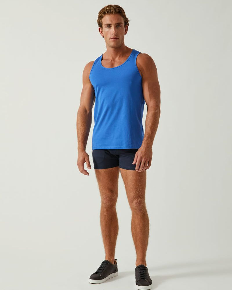 VARSITY BLUE COTTON JERSEY TANK TOP ST-102