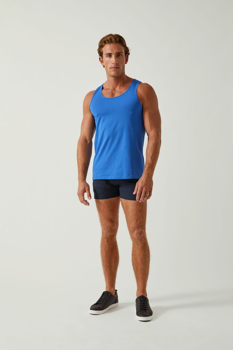VARSITY BLUE COTTON JERSEY TANK TOP ST-102