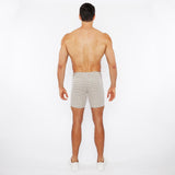 AMBER/WHITE TRIANGLES 5"INSEAM JACQUARD STRETCH KNIT JEANS SHORT ST-1932-85