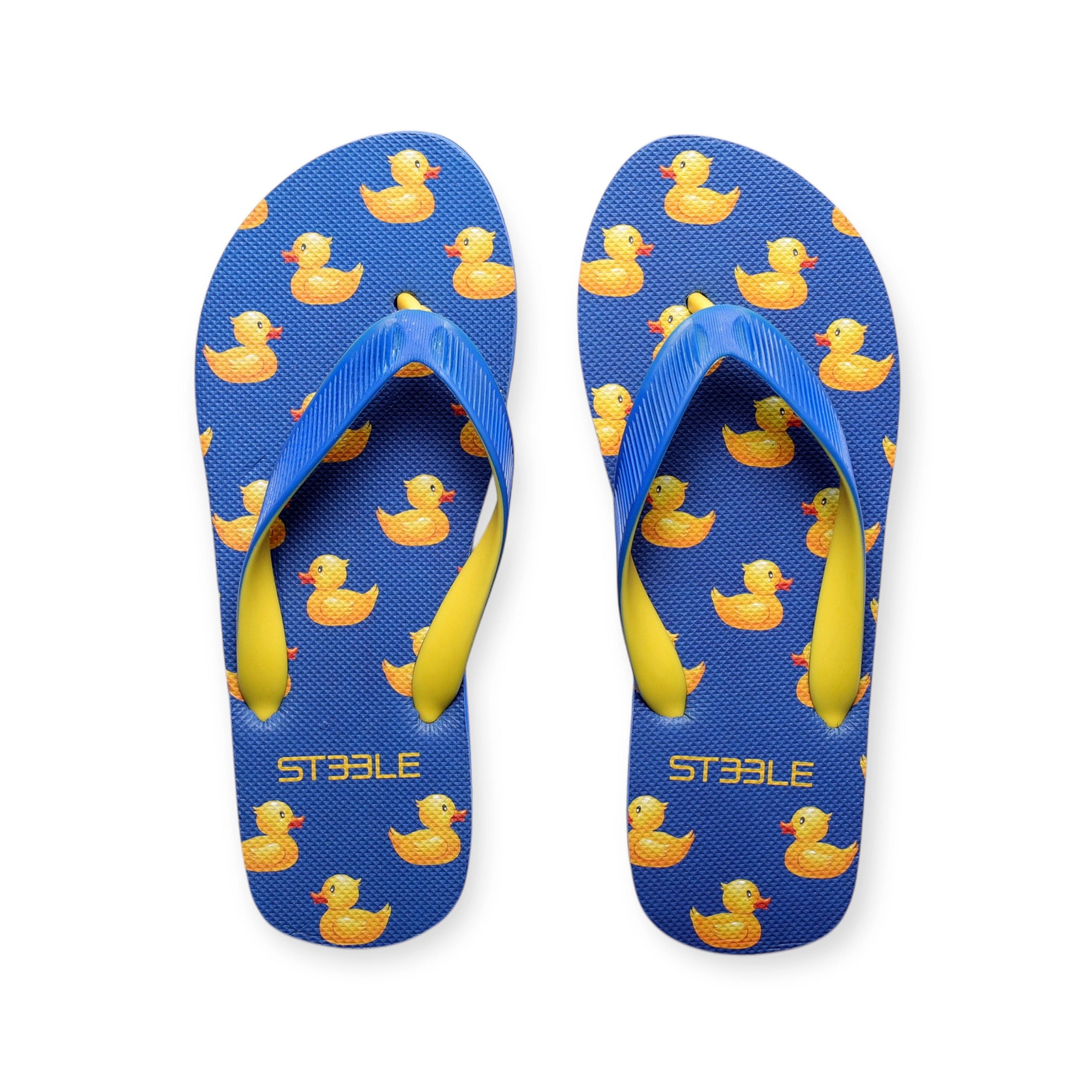 ROYAL/YELLOW RUBBER DUCKS PRINTED FLIP FLOP