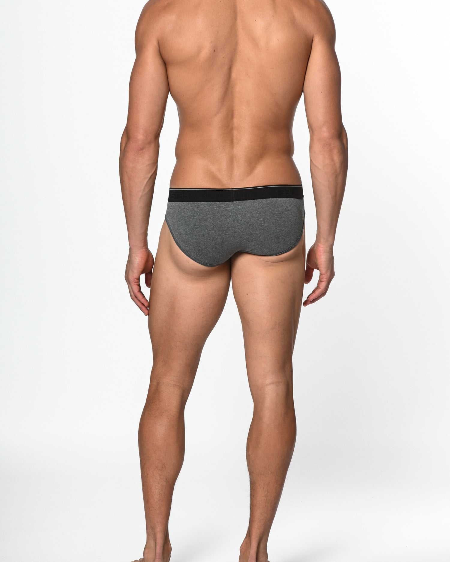 HEATHER GREY COTTON/ELASTANE LOW RISE BRIEF ST-10000