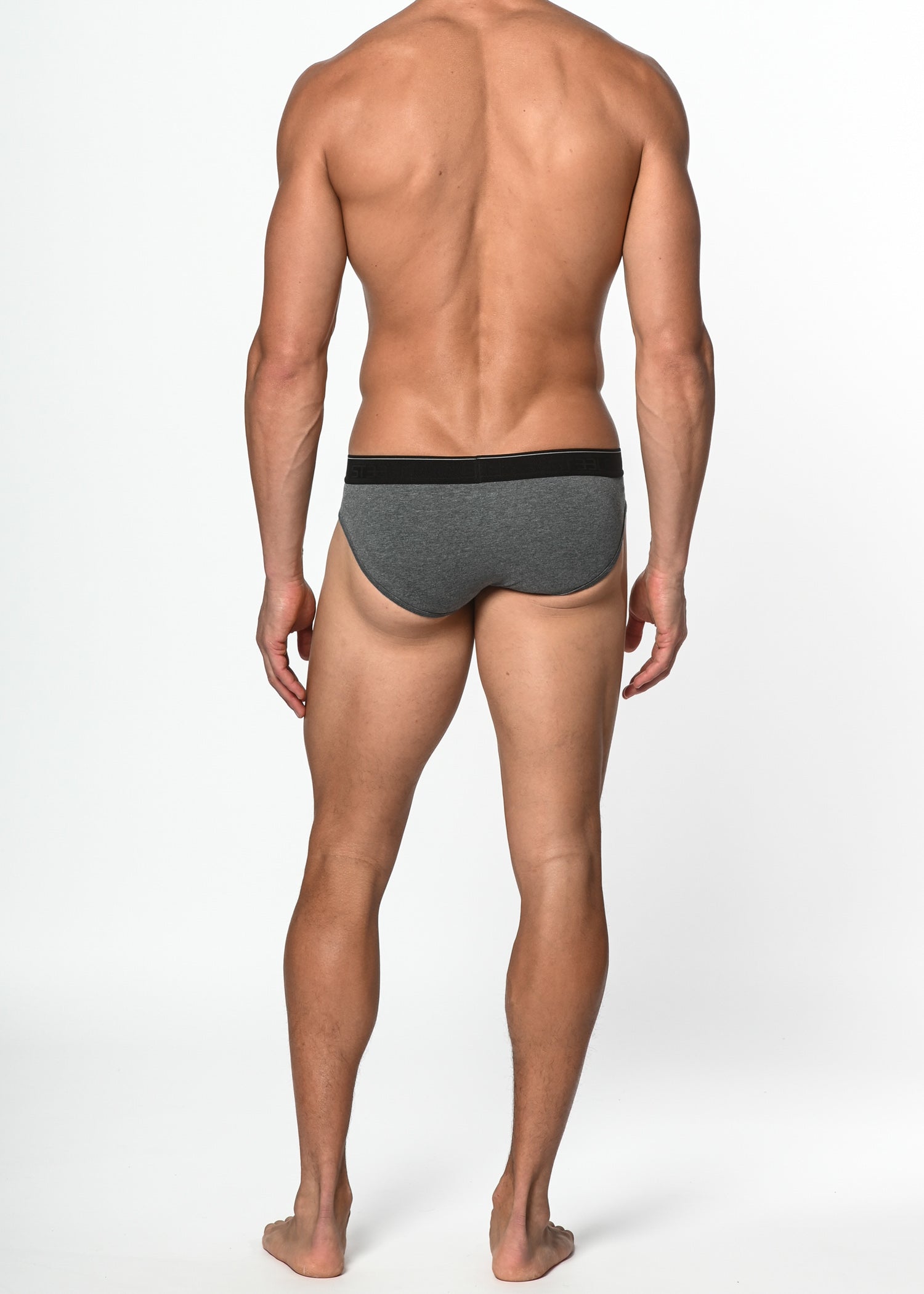 HEATHER GREY COTTON/ELASTANE LOW RISE BRIEF ST-10000