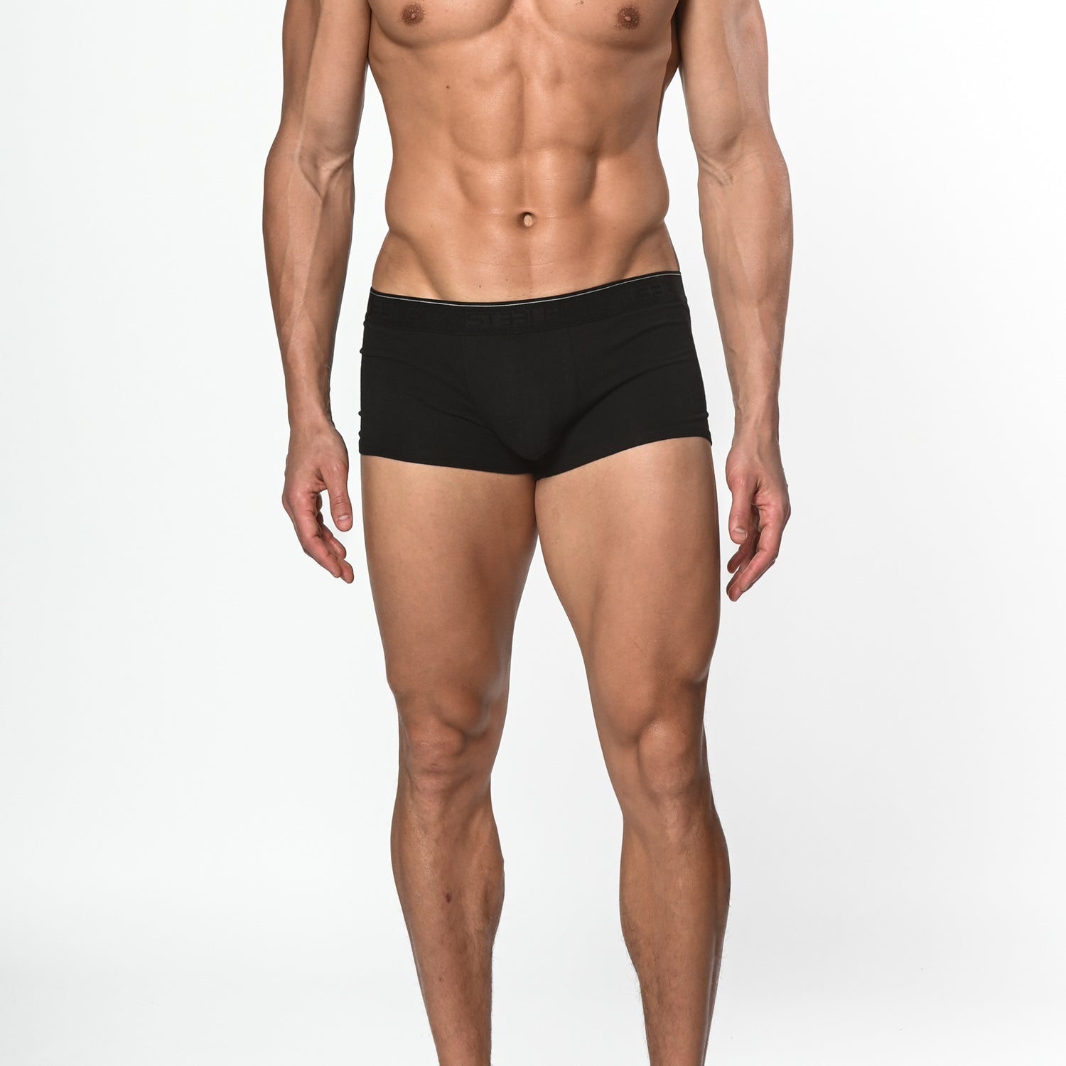 BLACK COTTON/ELASTANE TRUNK ST-10001