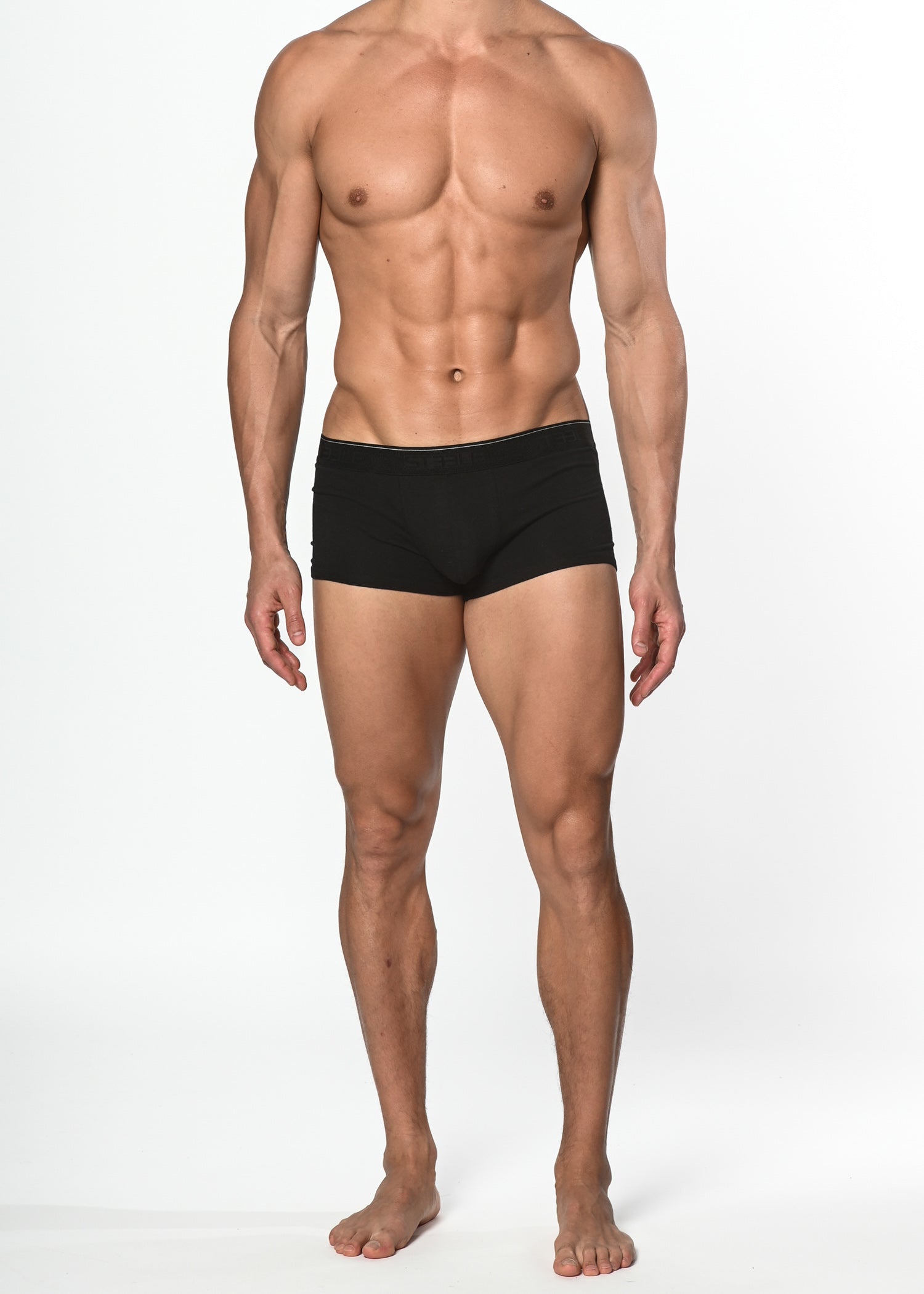 BLACK COTTON/ELASTANE TRUNK ST-10001