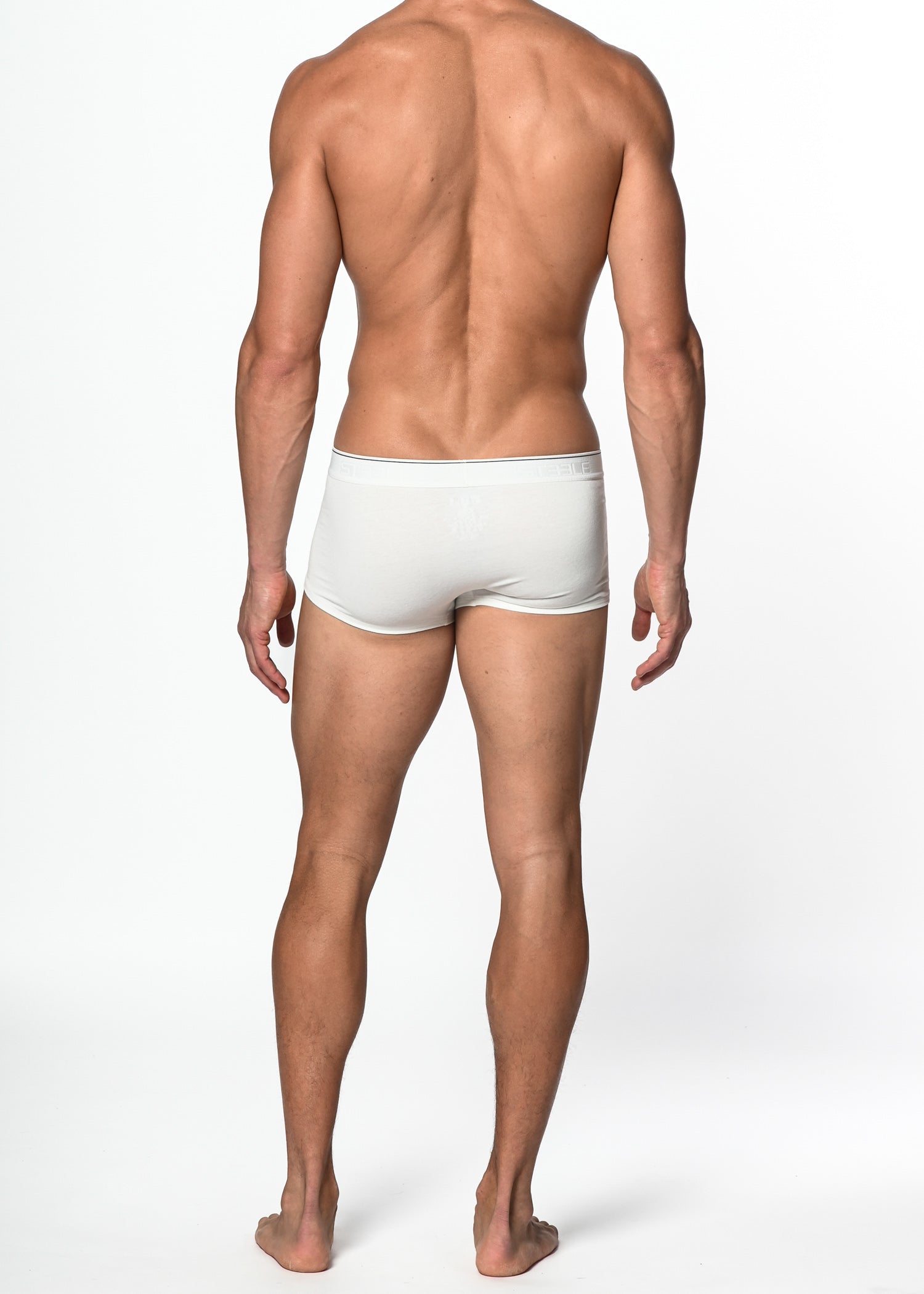 WHITE COTTON/ELASTANE TRUNK ST-10001