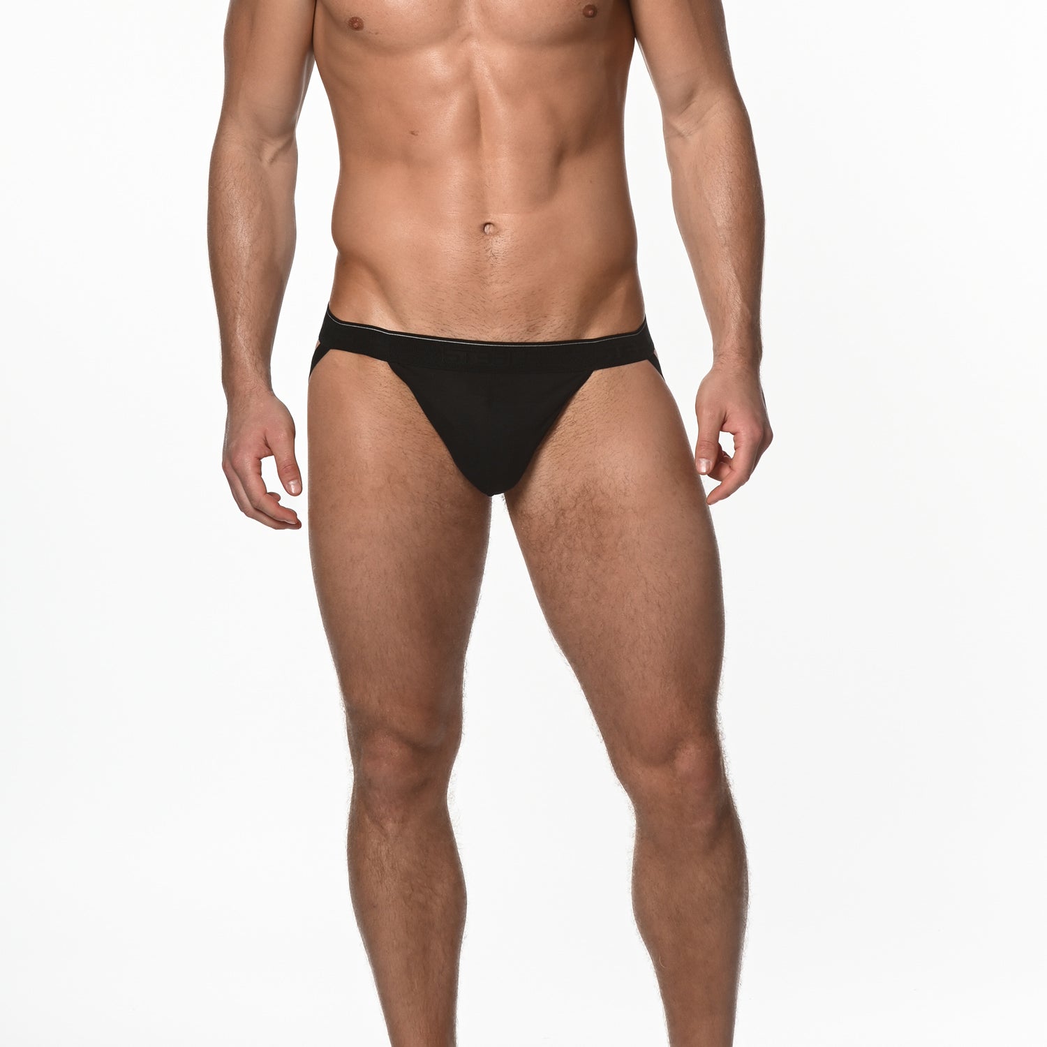 BLACK COTTON/ELASTANE JOCKSTRAP ST-10002