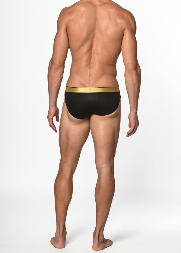 BLACK BAMBOO/ELASTANE LOW RISE BRIEF ST-10130