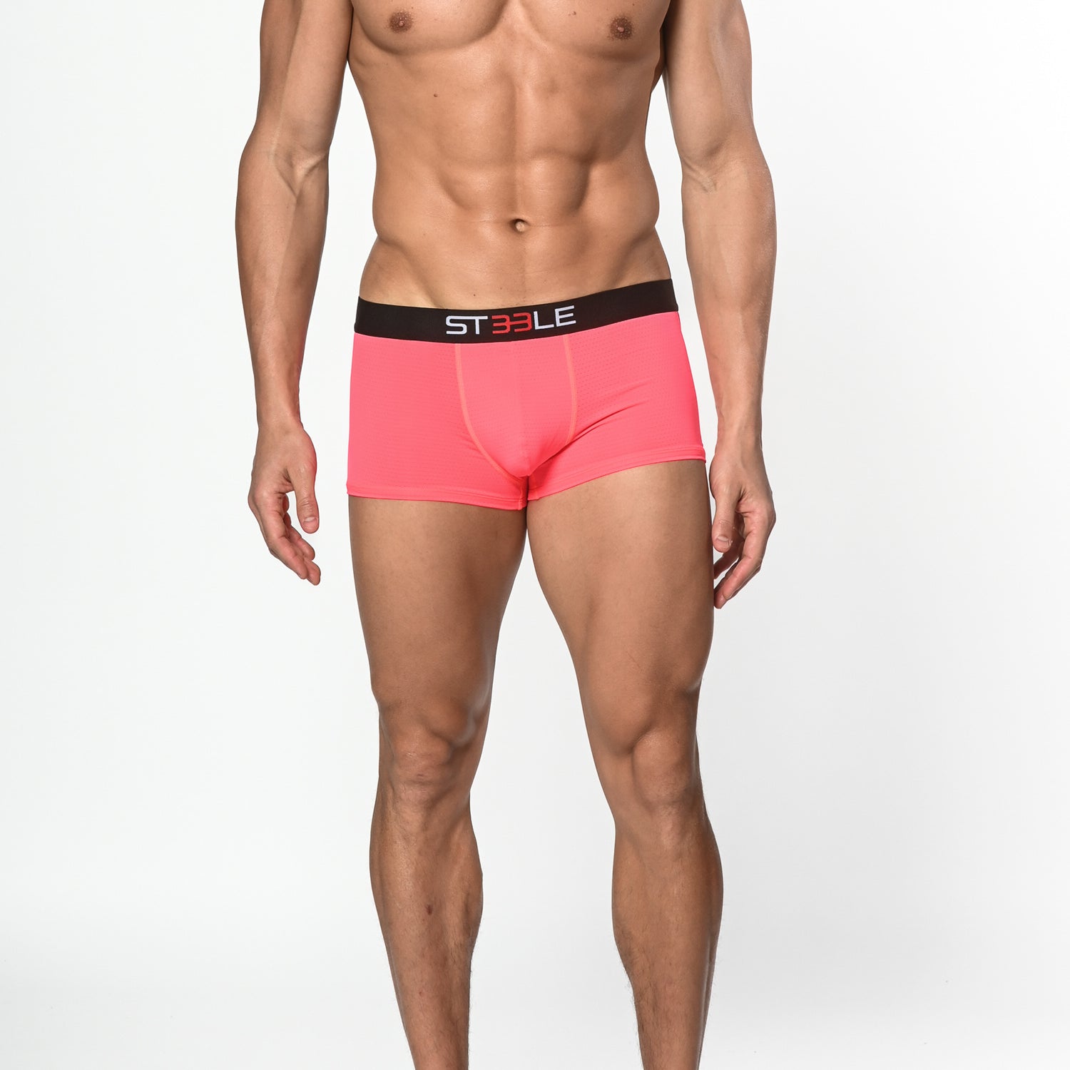 NEON PINK NYLON/ELASTANE AIR MESH SPORTS TRUNK ST-10201