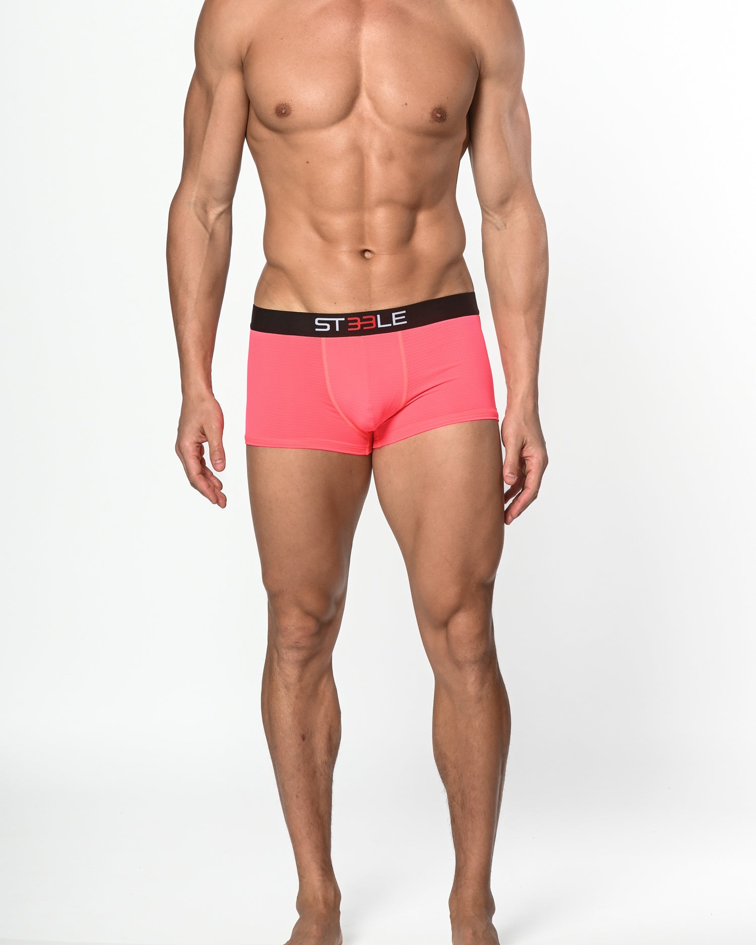 NEON PINK NYLON/ELASTANE AIR MESH SPORTS TRUNK ST-10201