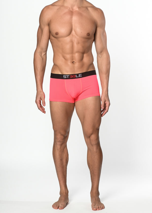 NEON PINK NYLON/ELASTANE AIR MESH SPORTS TRUNK ST-10201