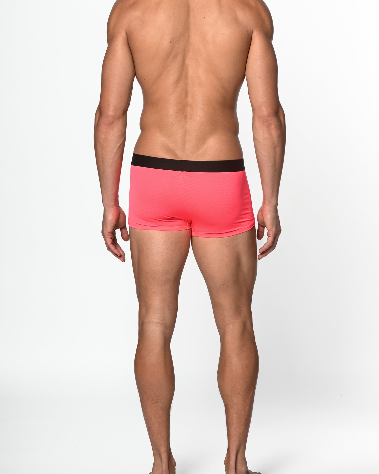 NEON PINK NYLON/ELASTANE AIR MESH SPORTS TRUNK ST-10201