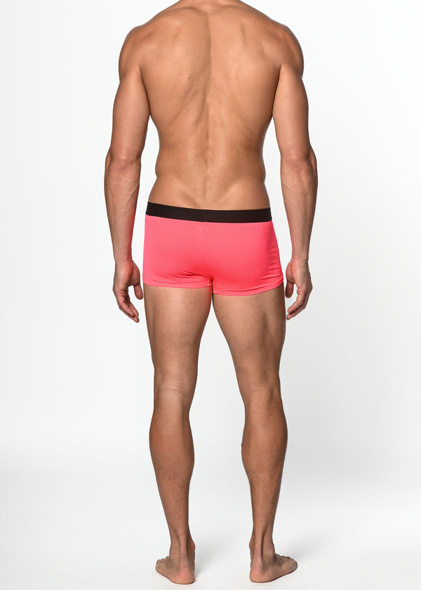 NEON PINK NYLON/ELASTANE AIR MESH SPORTS TRUNK ST-10201