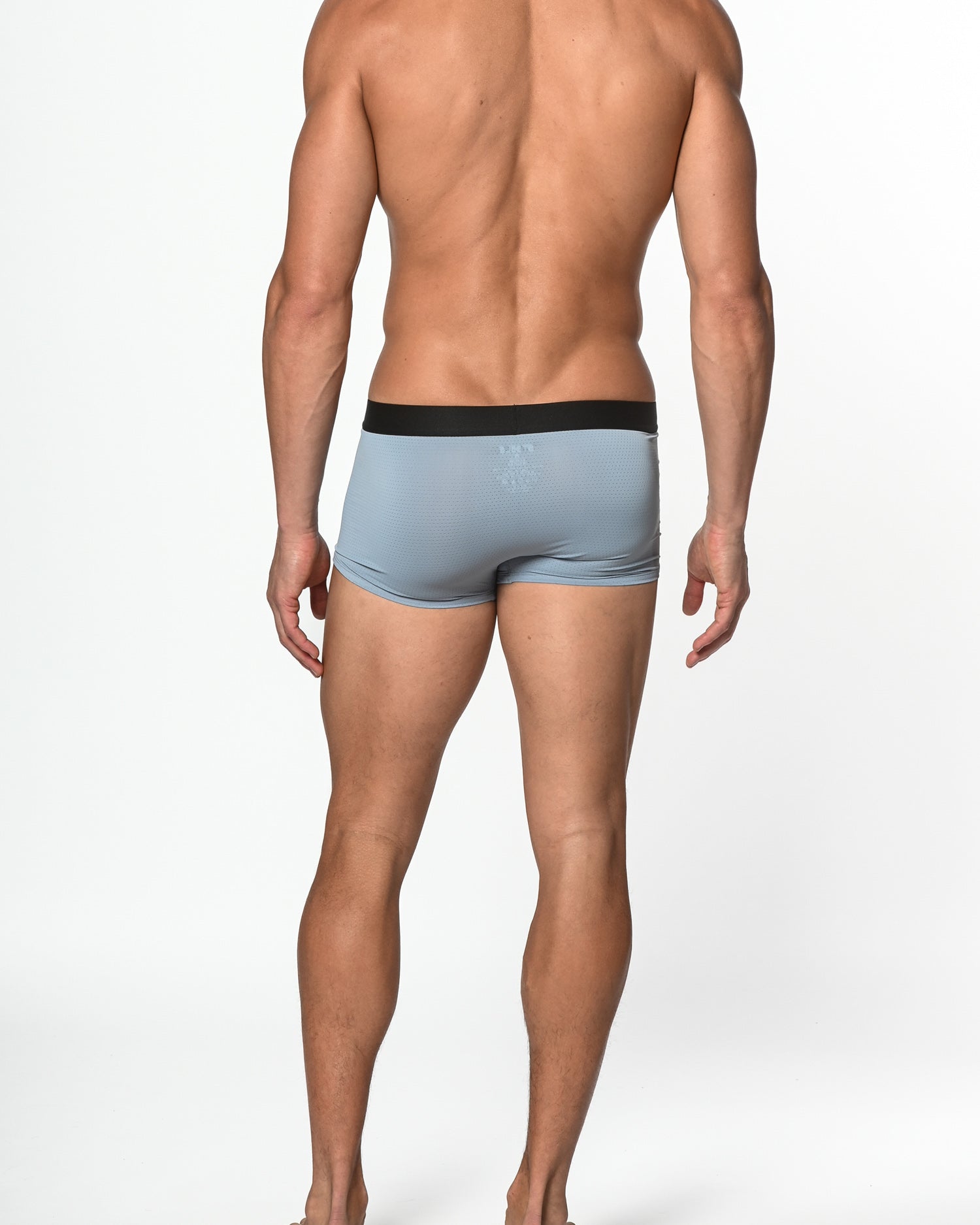 SILVER GREY NYLON/ELASTANE AIR MESH SPORTS TRUNK ST-10201